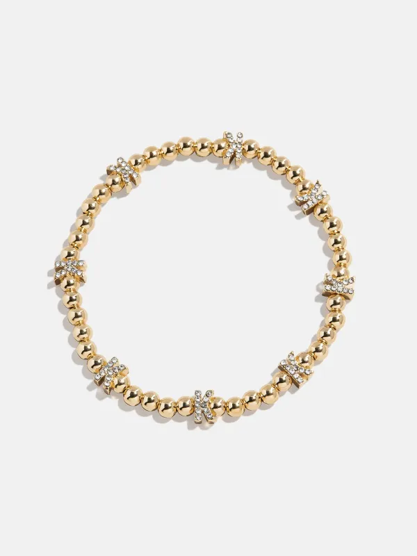 Gold/Pavé Repeating Initial Pisa Bracelet - K sold by BaubleBar
