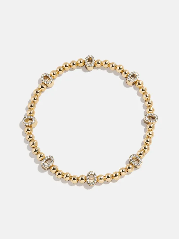 Gold/Pavé Repeating Initial Pisa Bracelet - O sold by BaubleBar