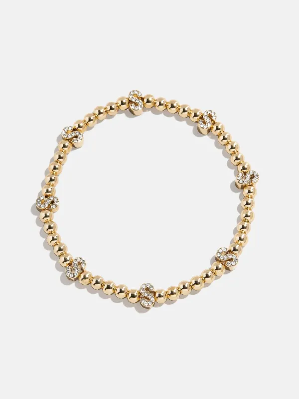 Gold/Pavé Repeating Initial Pisa Bracelet - S sold by BaubleBar