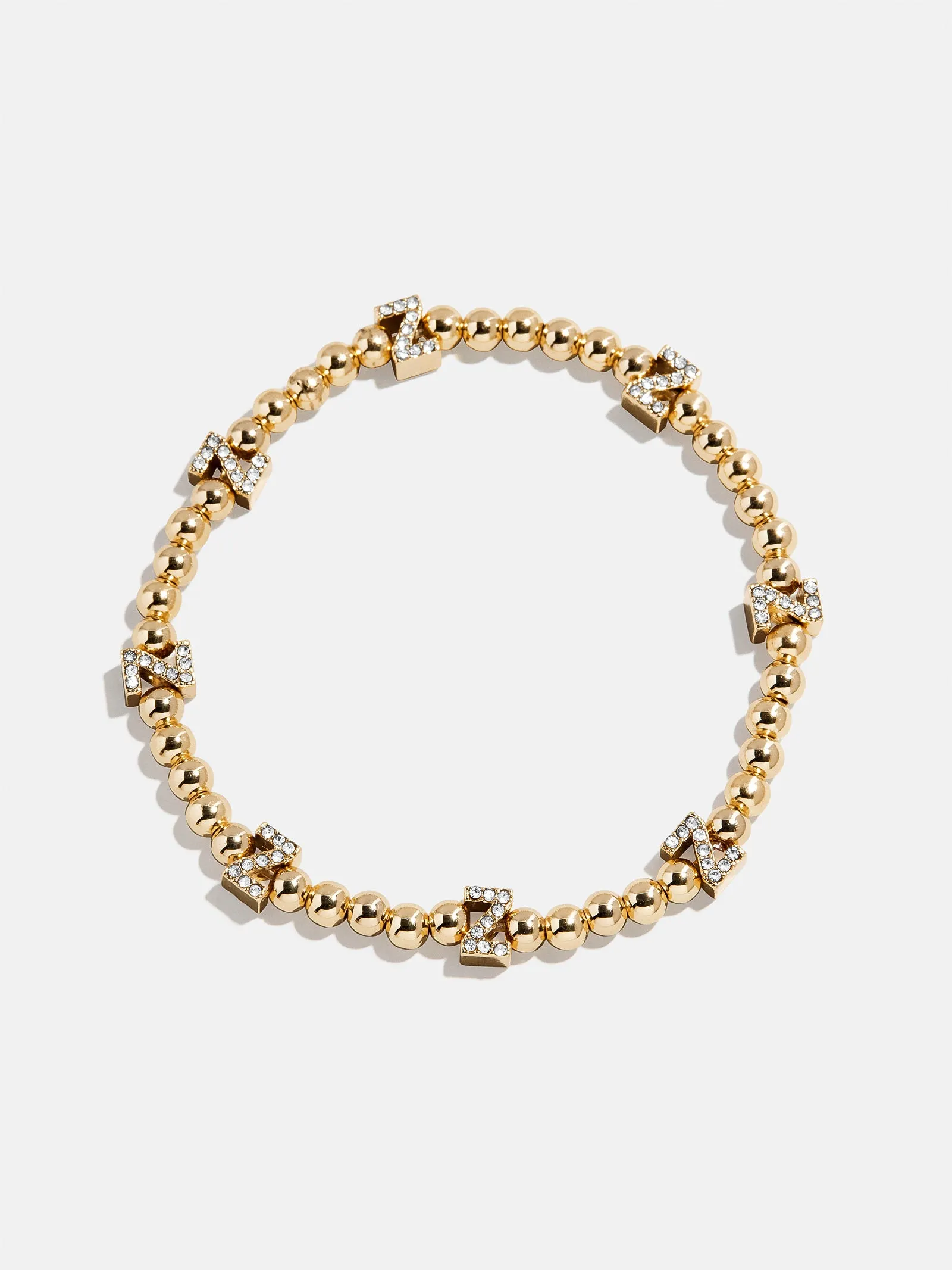 Gold/Pavé Repeating Initial Pisa Bracelet - Z sold by BaubleBar
