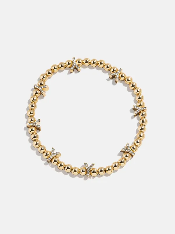 Gold/Pavé Repeating Initial Pisa Bracelet - Y sold by BaubleBar
