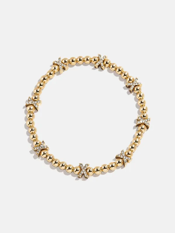 Gold/Pavé Repeating Initial Pisa Bracelet - X sold by BaubleBar