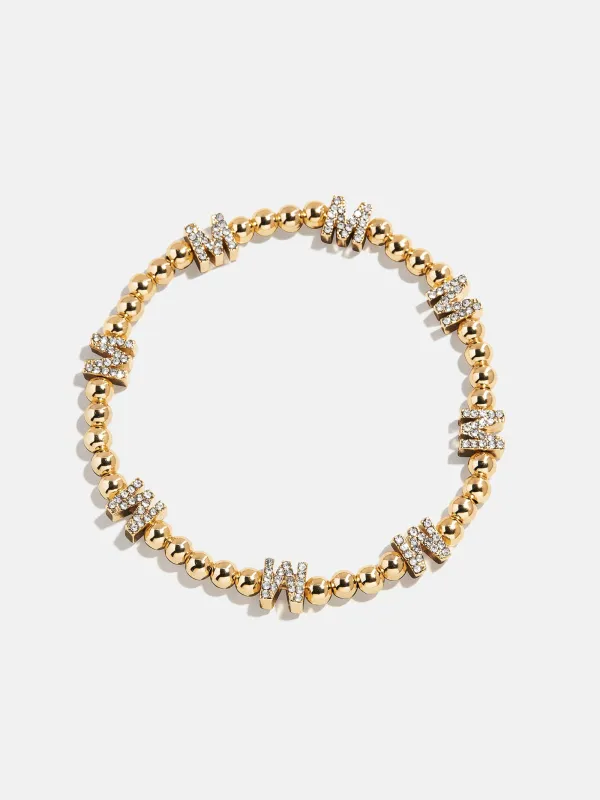 Gold/Pavé Repeating Initial Pisa Bracelet - W sold by BaubleBar