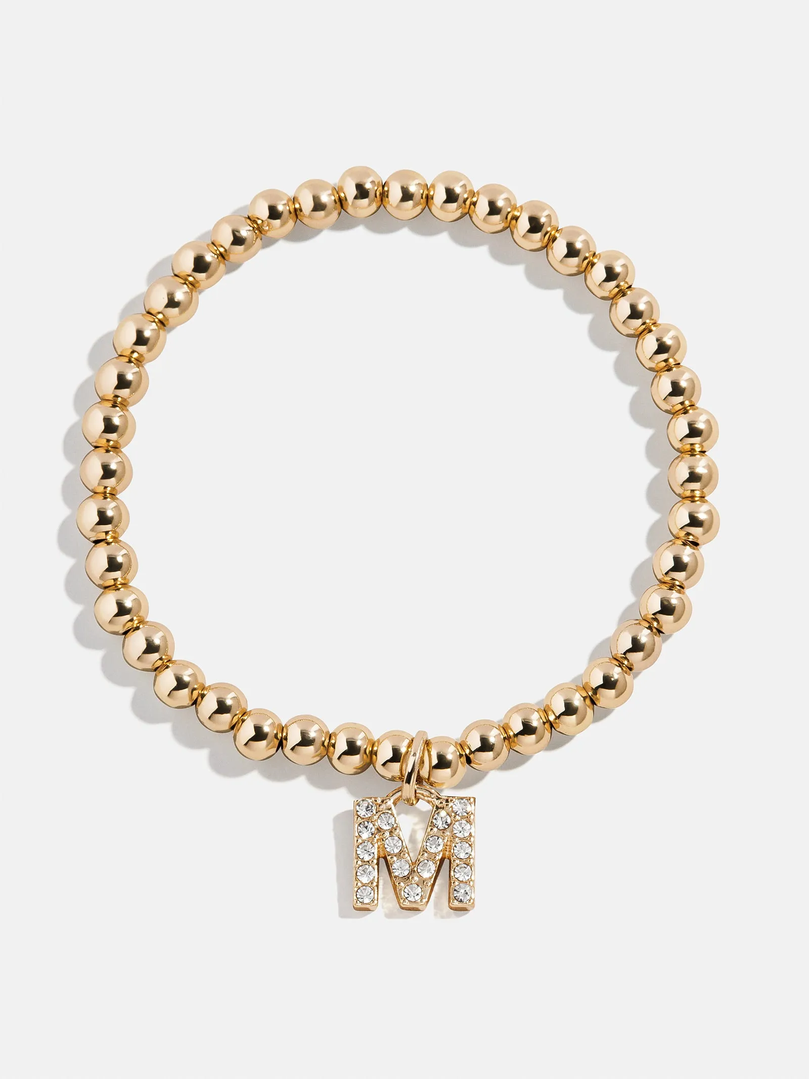 Gold/Pavé Dangle Charm Initial Pisa Bracelet - M sold by BaubleBar