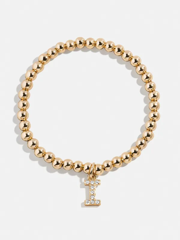 Gold/Pavé Dangle Charm Initial Pisa Bracelet  - I sold by BaubleBar