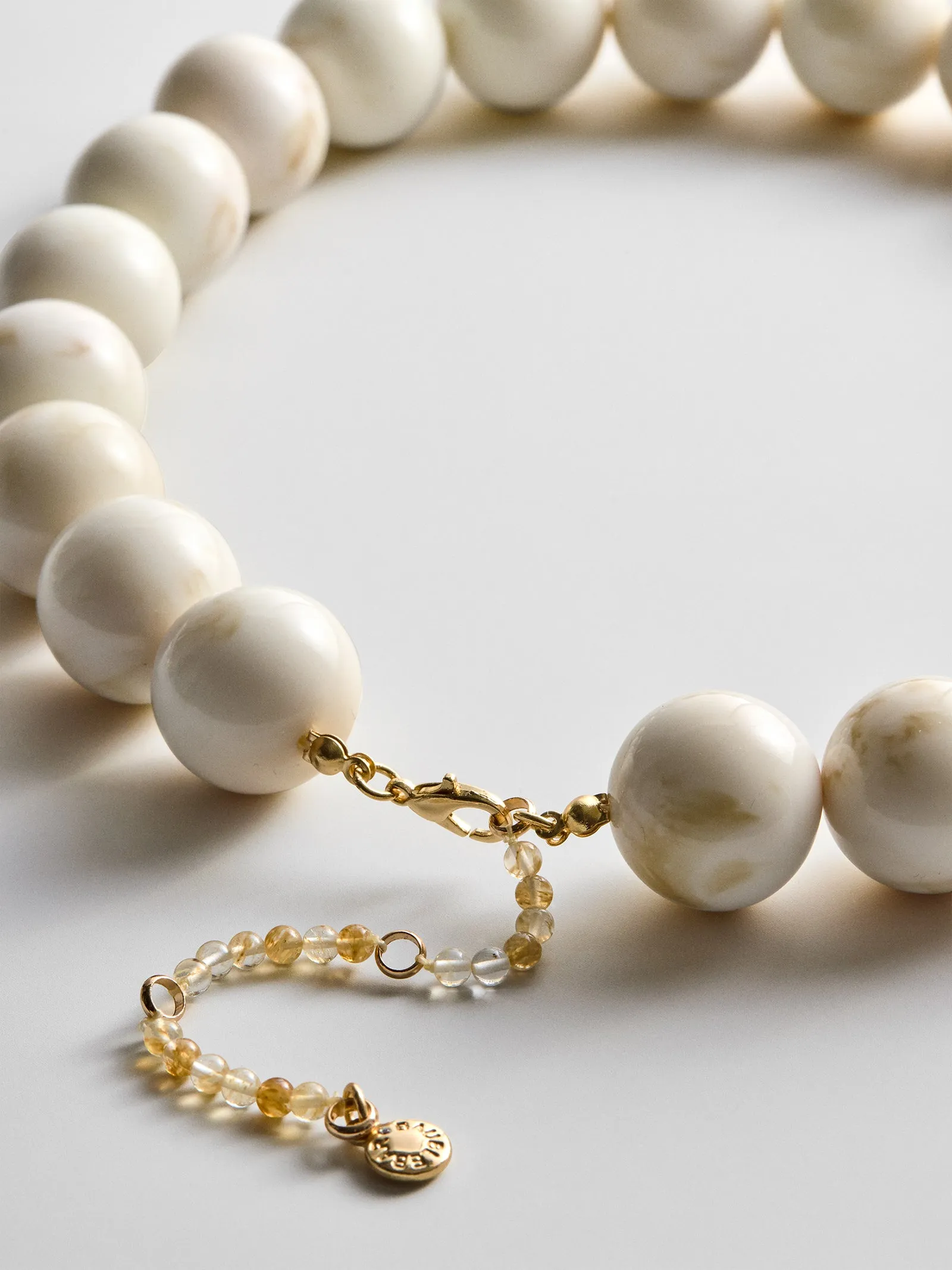 Jane Beaded Necklace - Smoky Ivory Quartz sold by BaubleBar product image thumbnail 4