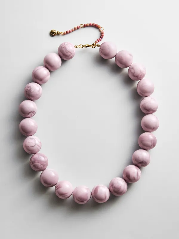 Jane Beaded Necklace - Smoky Rose Quartz sold by BaubleBar