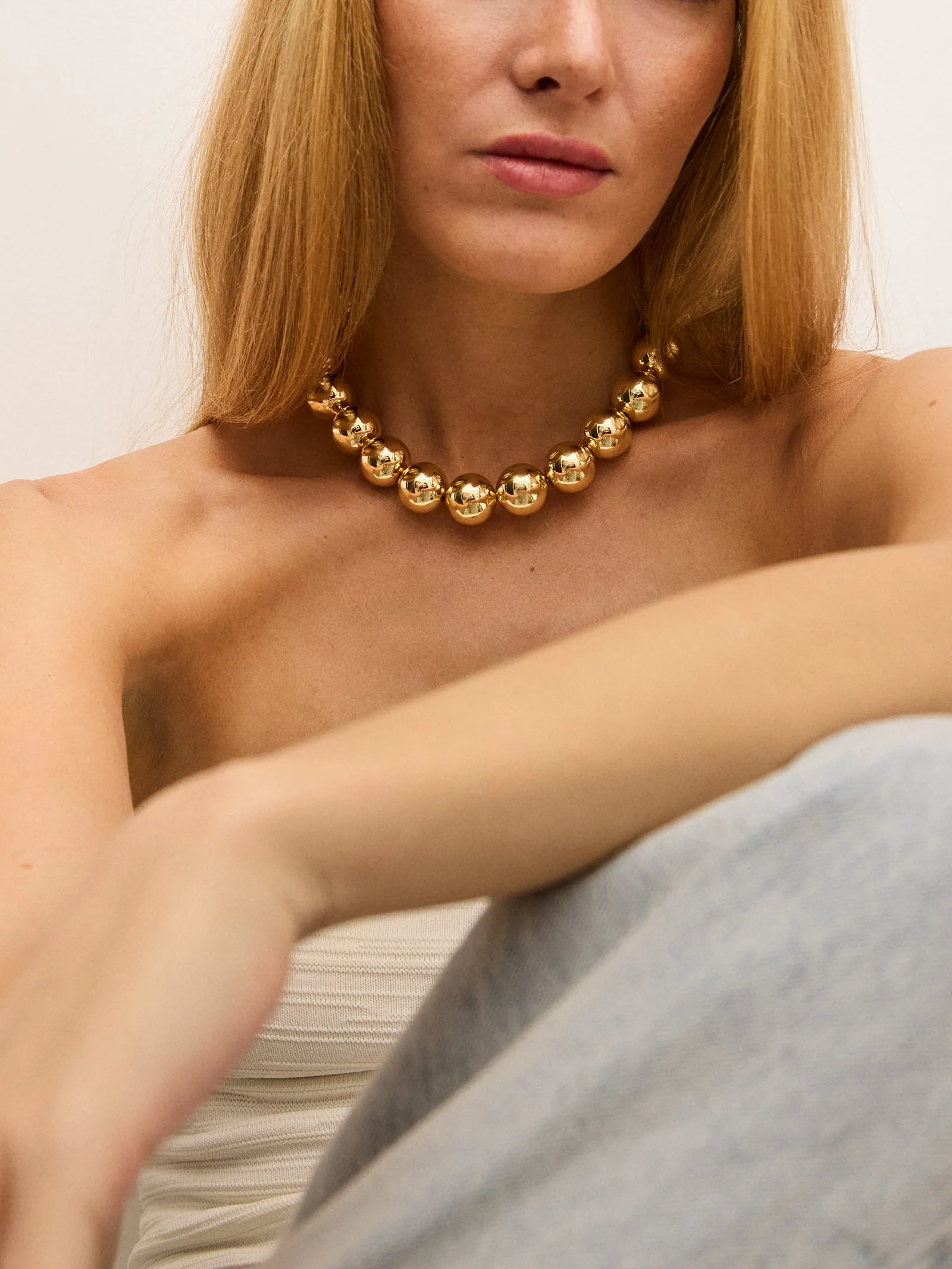 Jane Beaded Necklace - Gold sold by BaubleBar product image thumbnail 2