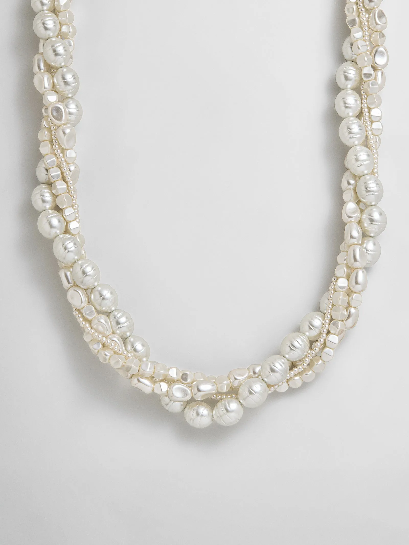 Adeline Pearl Layered Collar Necklace - Adeline Pearl Layered Collar Necklace sold by BaubleBar product image thumbnail 3