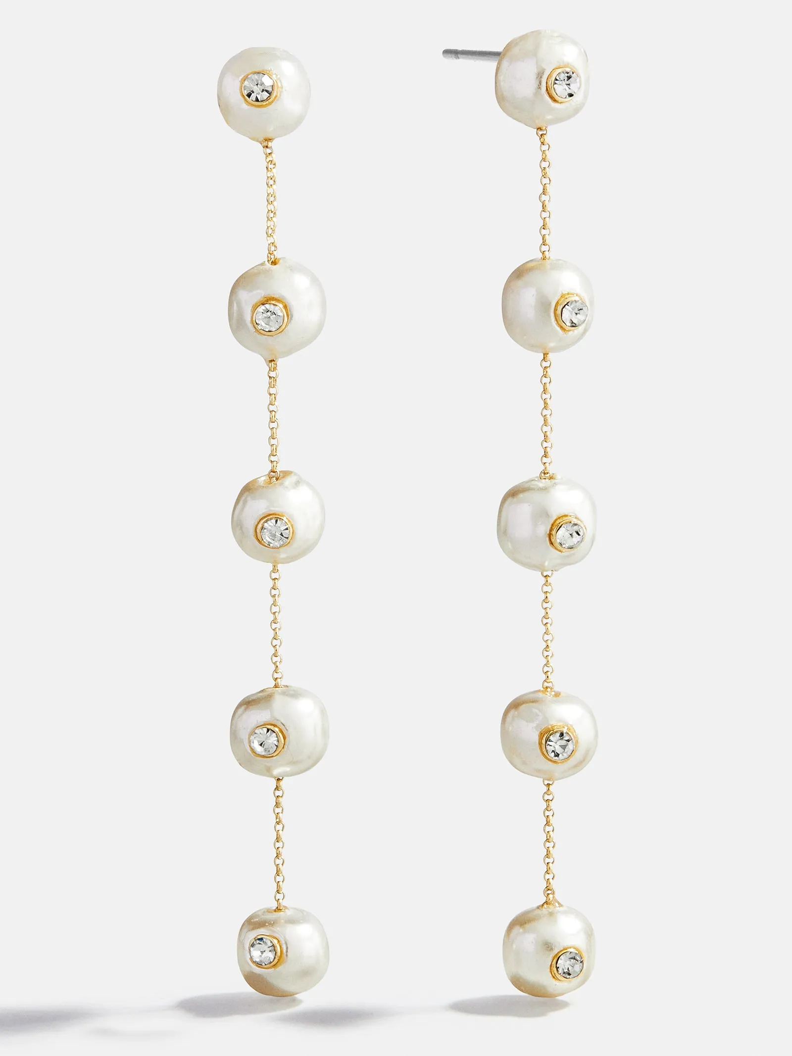 Blair Pearl & Crystal Earrings - Gold/Pearl sold by BaubleBar