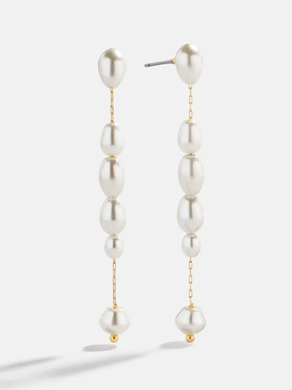 Cindy Pearl Earrings - Gold/Pearl sold by BaubleBar