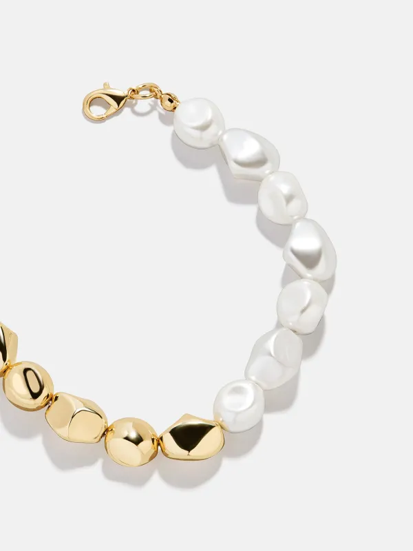 Johna Gold Pearl Bracelet - Gold/Pearl sold by BaubleBar