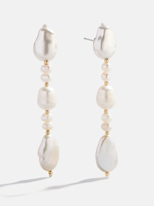 Beatrice Baroque Pearl Earrings - Pearl made by BaubleBar