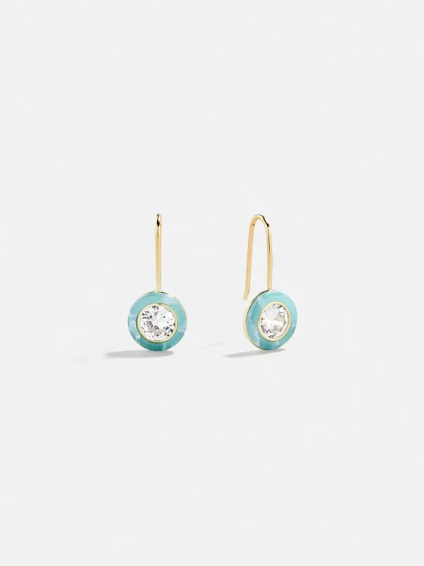 Fallon 14K Gold Semi-Precious Earrings - Turquoise sold by BaubleBar