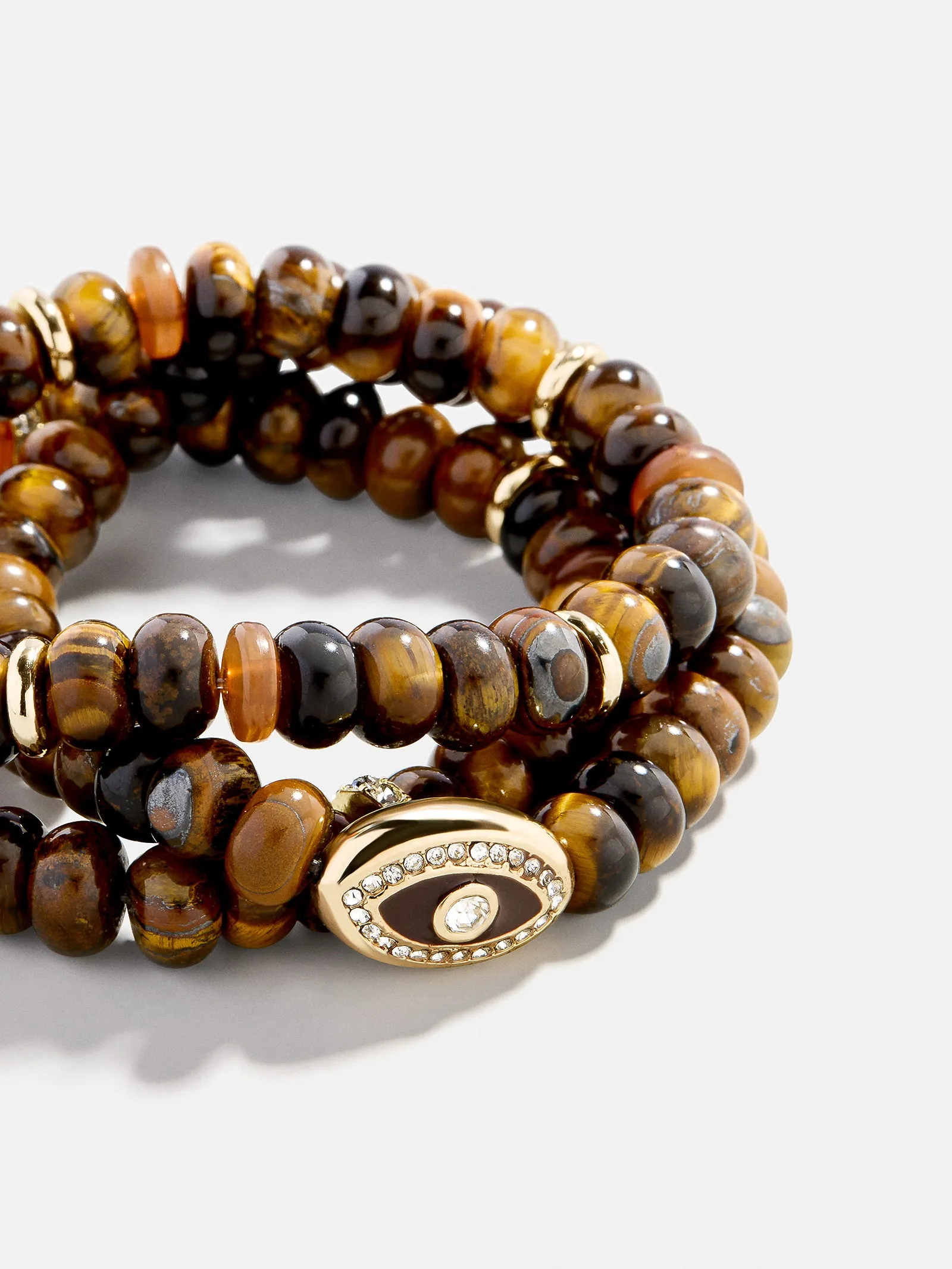 Energy Aligned Evil Eye Bracelet Set - Tiger's Eye sold by BaubleBar product image thumbnail 3