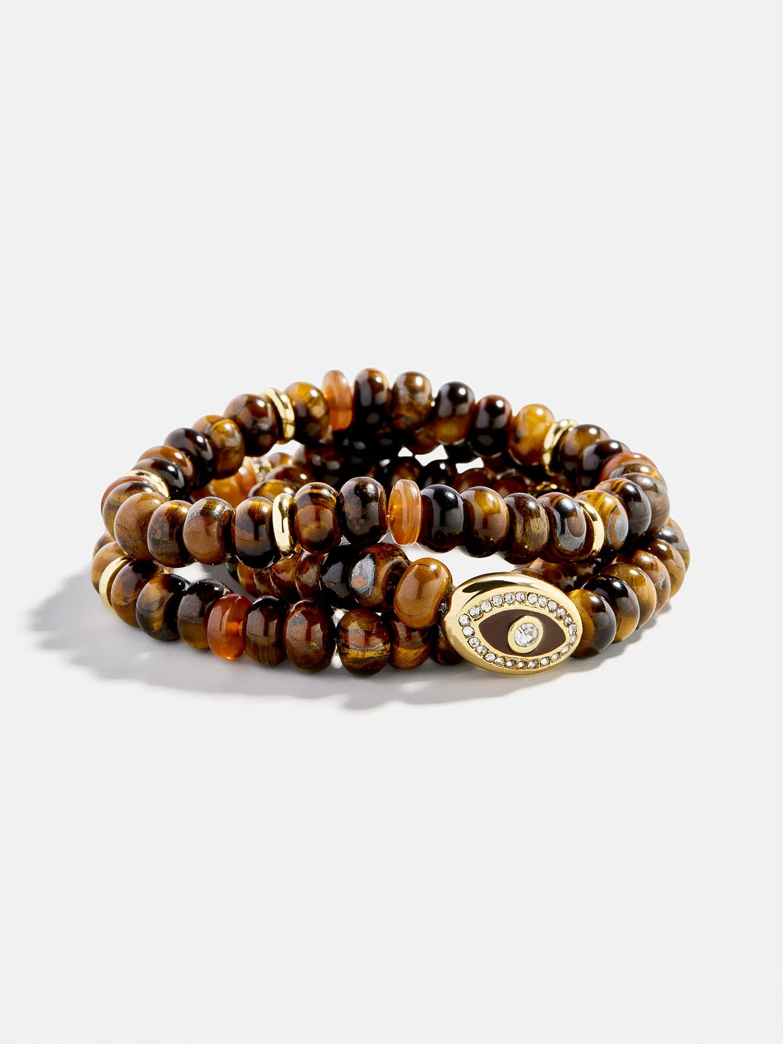 Energy Aligned Evil Eye Bracelet Set - Tiger's Eye sold by BaubleBar