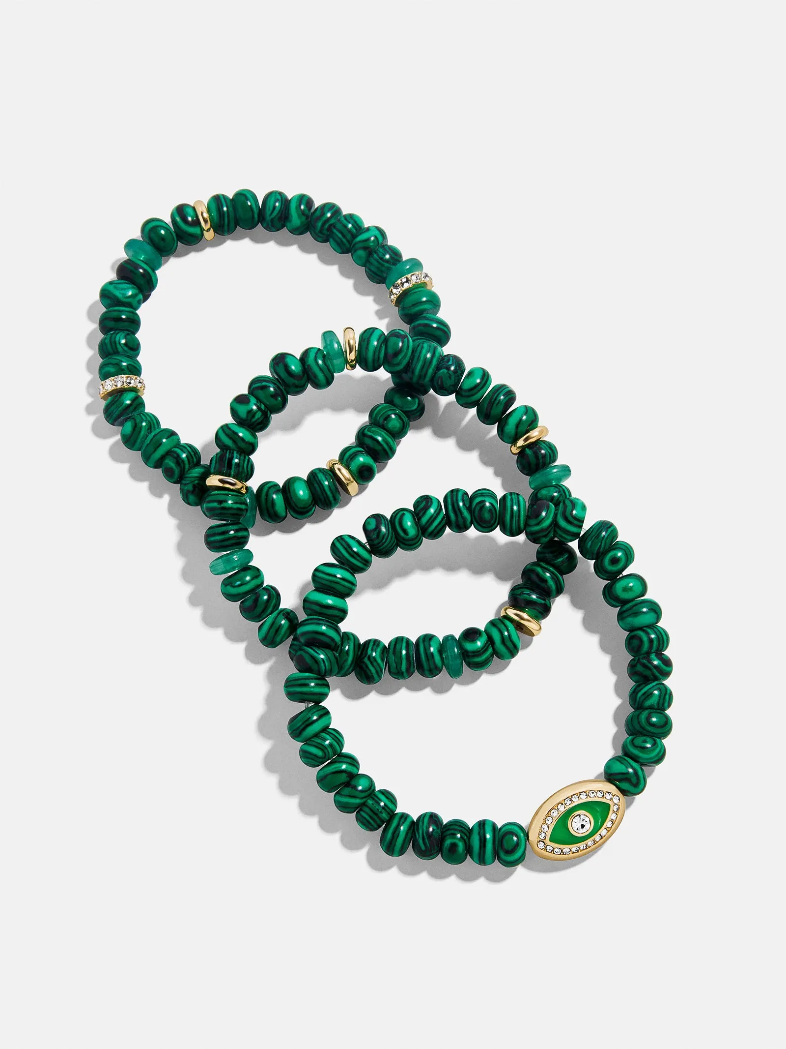 Energy Aligned Evil Eye Bracelet Set - Malachite sold by BaubleBar product image thumbnail 4