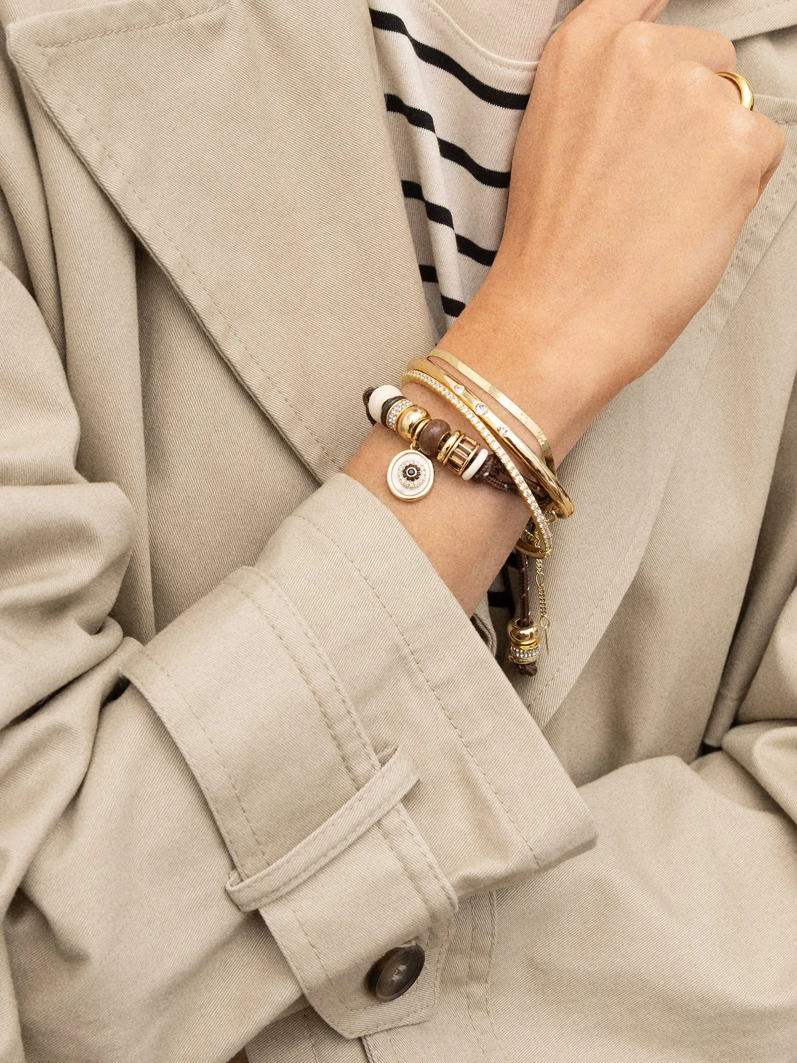 Eye Candy Evil Eye Paracord Bracelet - Brown sold by BaubleBar product image thumbnail 2