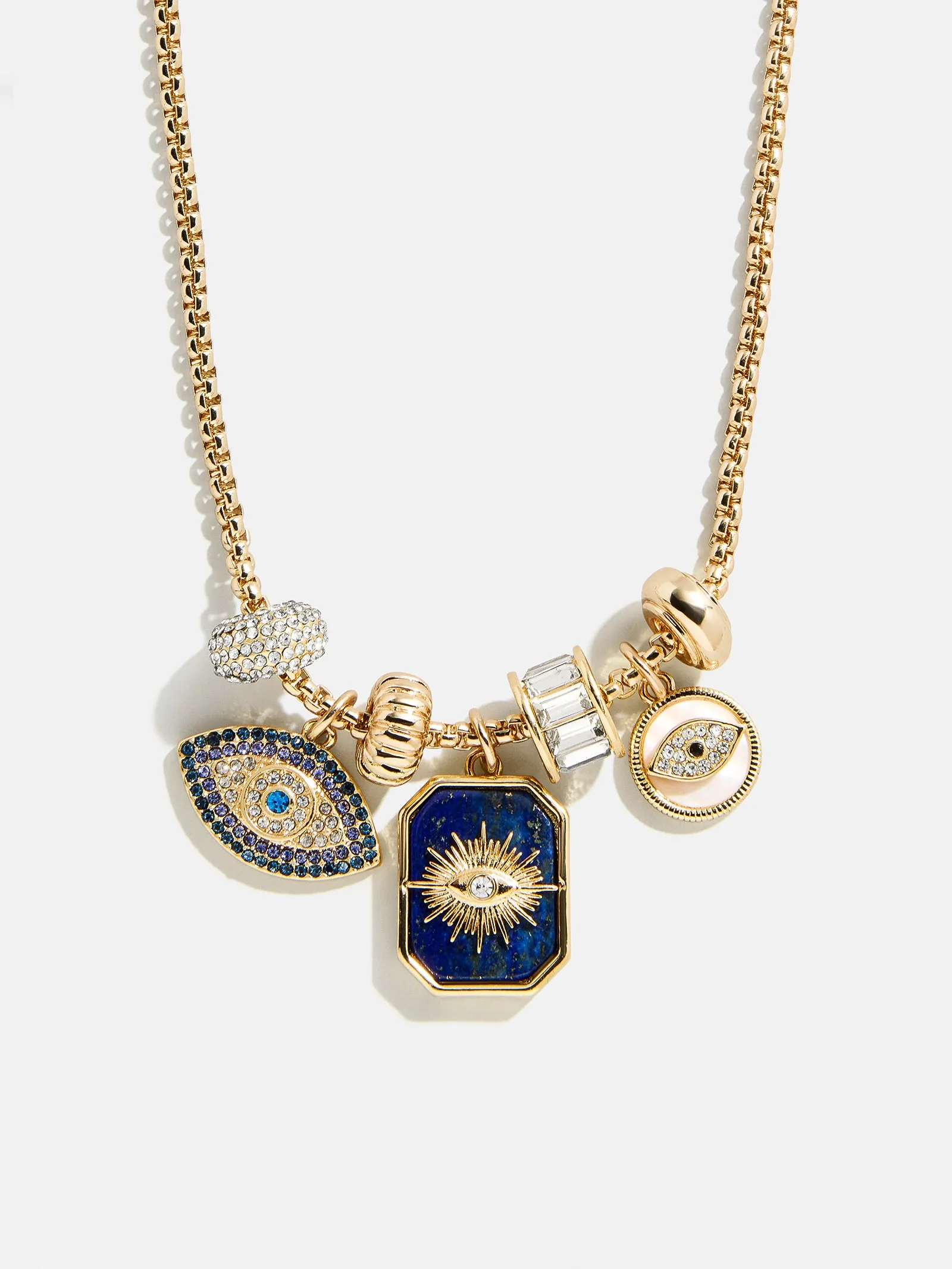 Evil Eye Charm Necklace - Lapis Evil Eye sold by BaubleBar product image thumbnail 3
