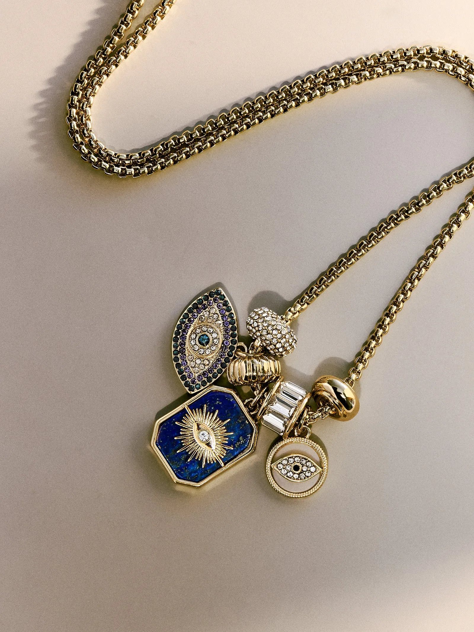 Evil Eye Charm Necklace - Lapis Evil Eye sold by BaubleBar