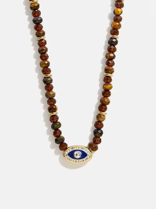 Positive View Semi-Precious Evil Eye Necklace - Tiger's Eye sold by BaubleBar