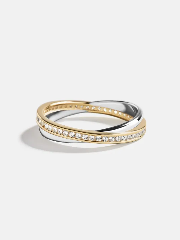 Melanie 14K Gold Ring - Gold/Silver sold by BaubleBar