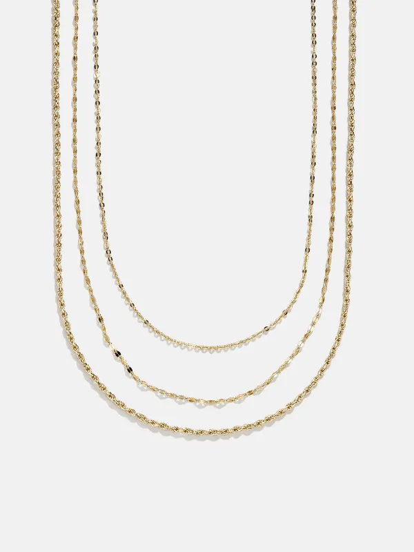 Emma 14K Gold Layered Necklace - Emma 14K Gold Layered Necklace sold by BaubleBar