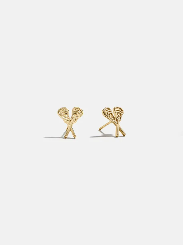 14K Gold Sports Delicate Stud - Lacrosse sold by BaubleBar