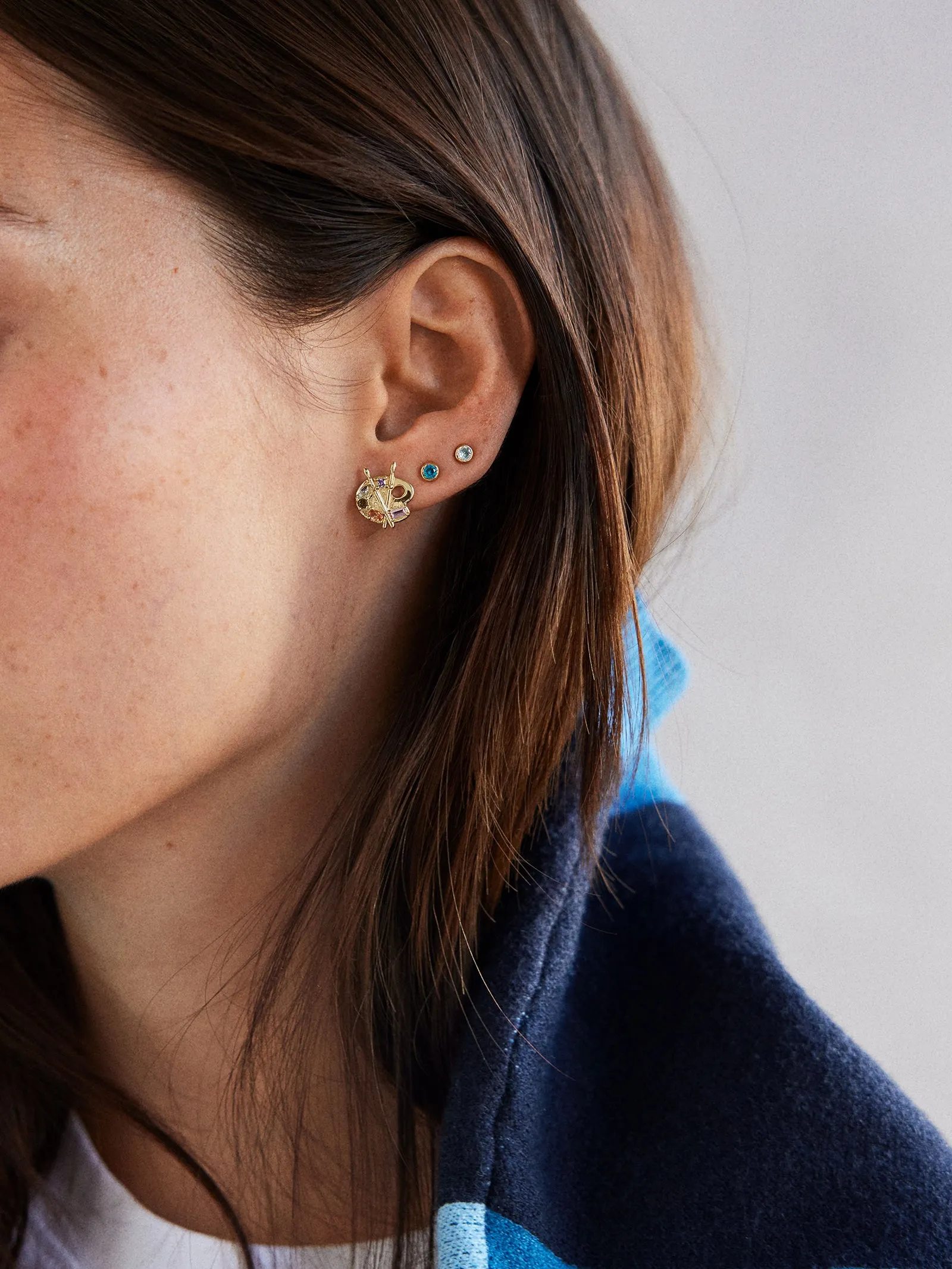 14K Gold Just For Fun Earrings - Painting Palette sold by BaubleBar product image thumbnail 2