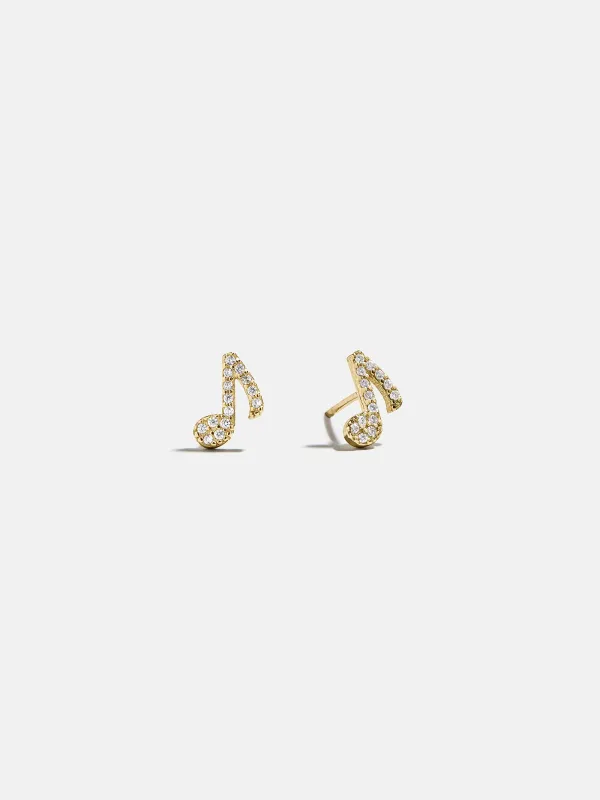 14K Gold Just For Fun Earrings - Music Note sold by BaubleBar