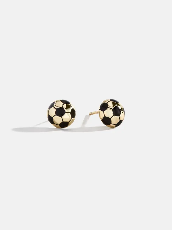 14K Gold Sports Delicate Stud - Soccer sold by BaubleBar