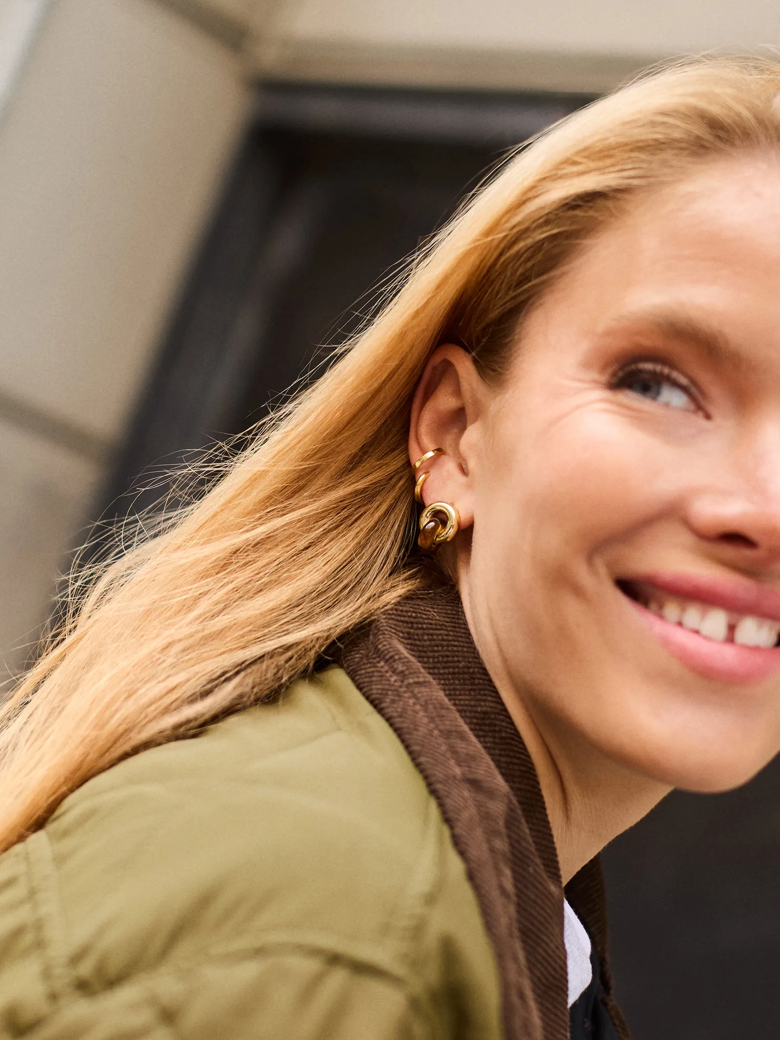 Nyla Gold Earrings - Nyla Gold Earrings sold by BaubleBar product image thumbnail 2
