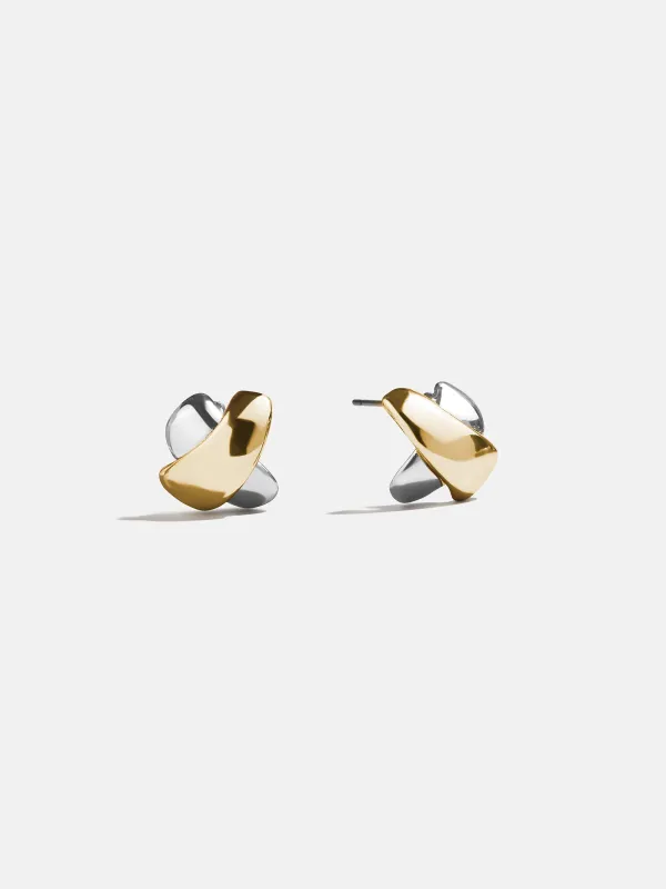 Melanie Stud Earrings - Gold/Silver sold by BaubleBar