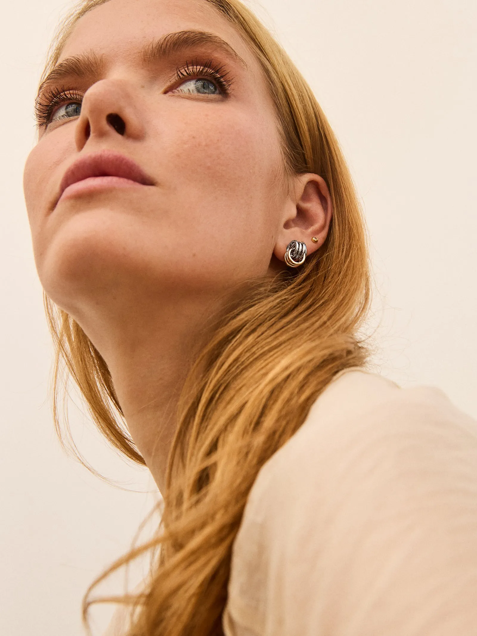 Shiloh Earrings - Gold/Silver sold by BaubleBar product image thumbnail 2