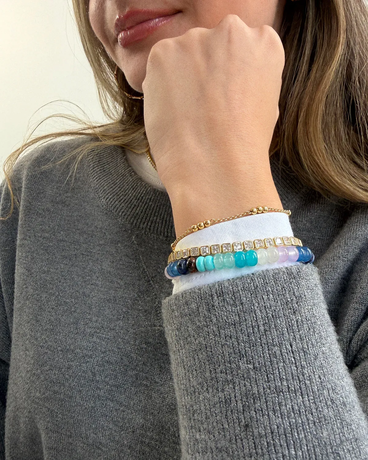 Eileen Beaded Bracelet - Blue Multi sold by BaubleBar product image thumbnail 3