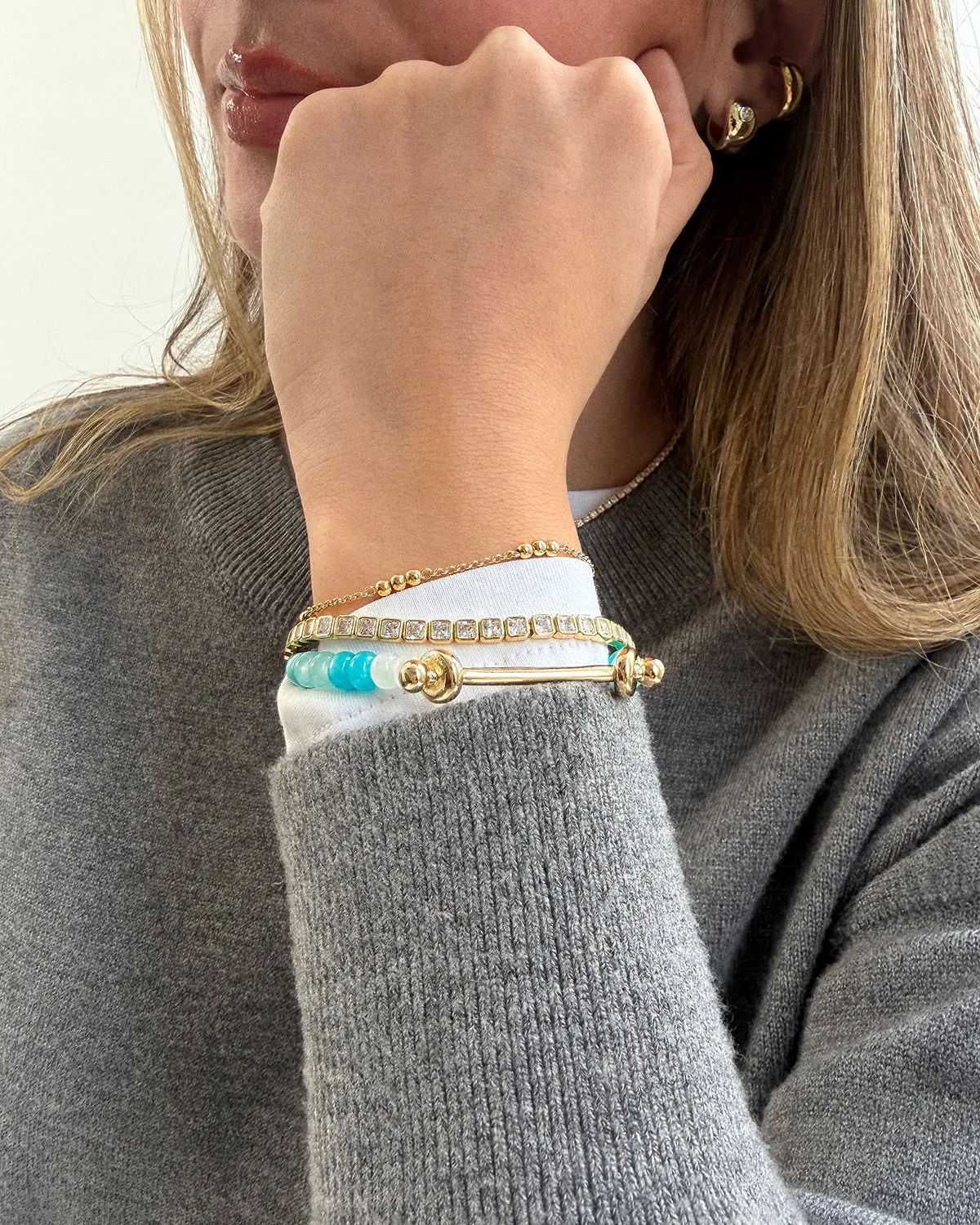 Eileen Beaded Bracelet - Blue Multi sold by BaubleBar product image thumbnail 2
