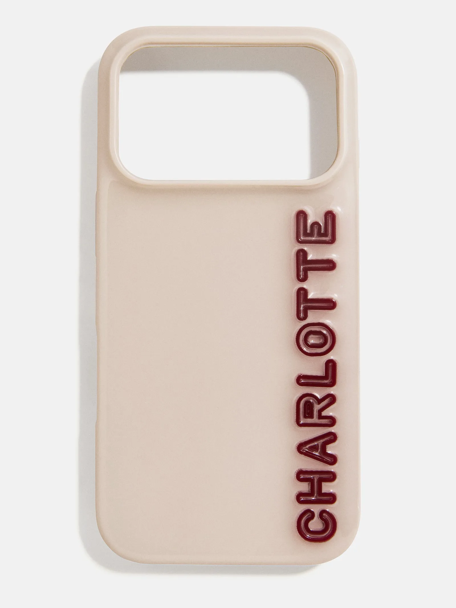 Fine Line Custom iPhone Case - Beige/Maroon sold by BaubleBar