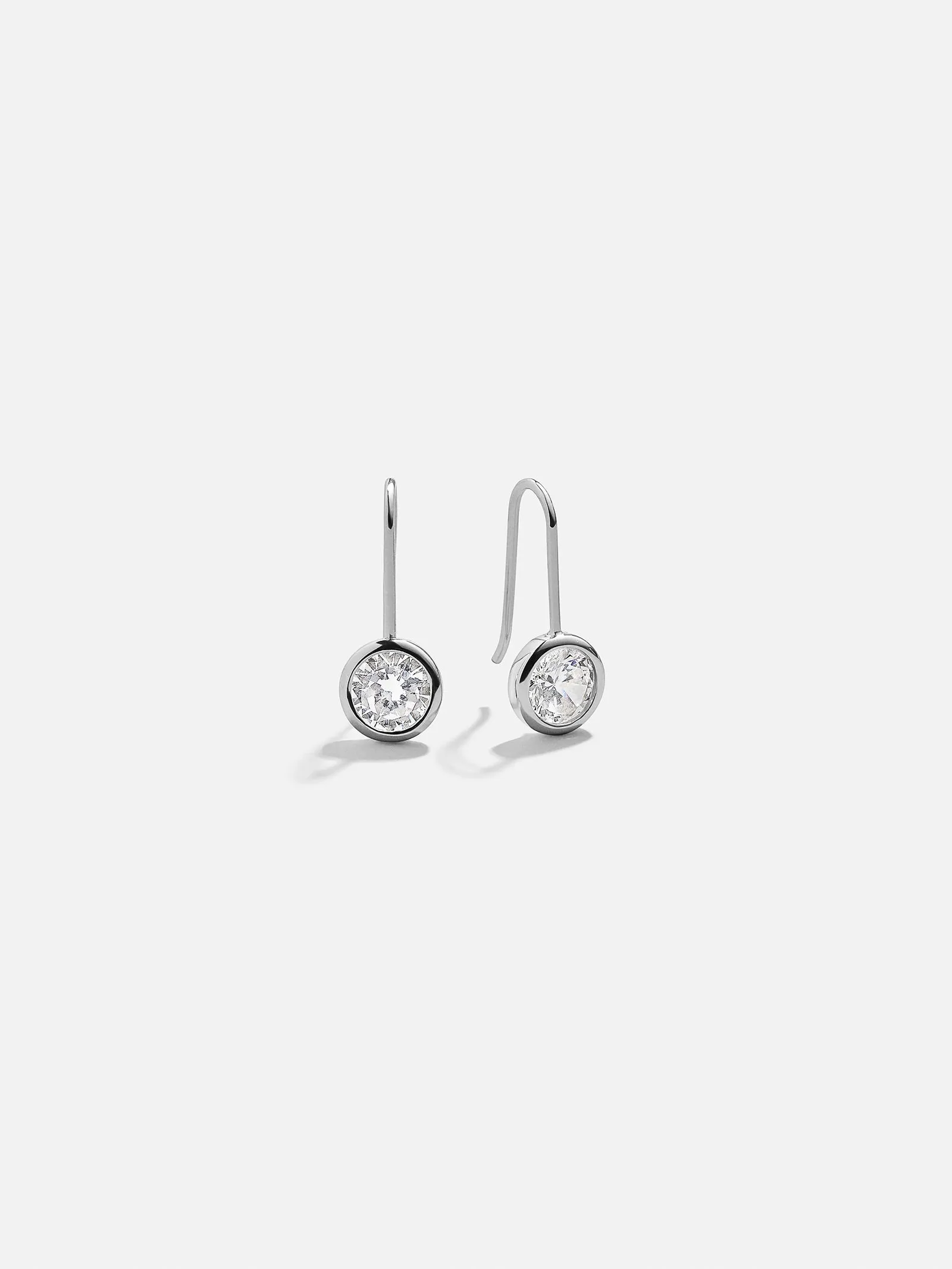 Fallon 18K Sterling Silver Bezel Earrings - 8MM Stone sold by BaubleBar