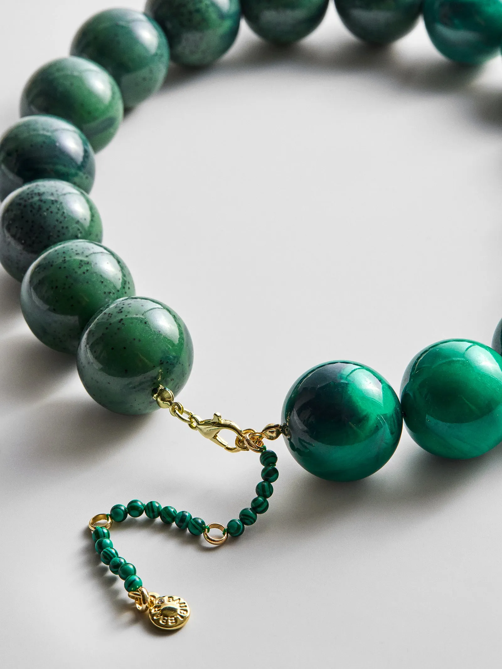 Jane Beaded Necklace - Striped Malachite sold by BaubleBar product image thumbnail 4