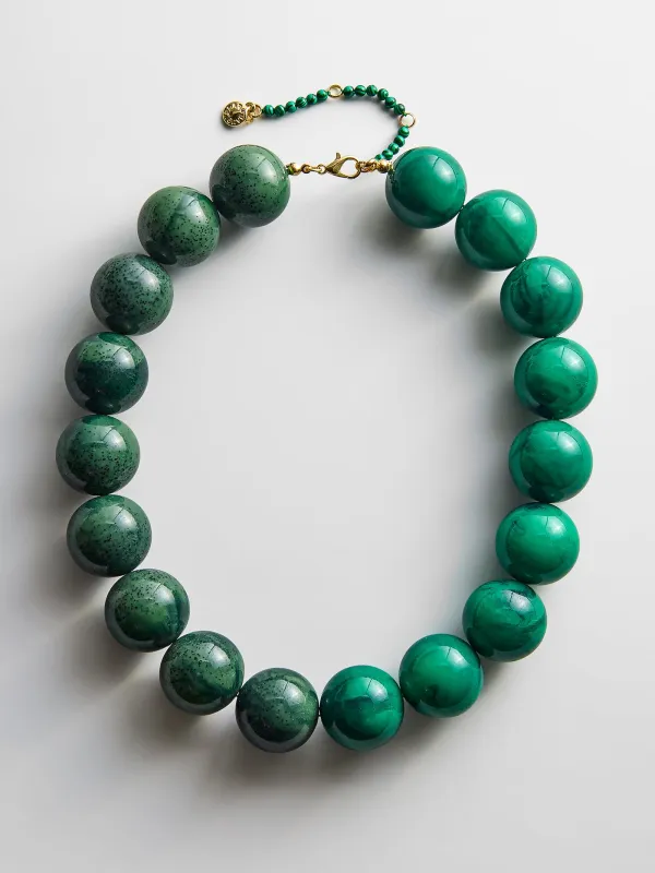 Jane Beaded Necklace - Striped Malachite sold by BaubleBar