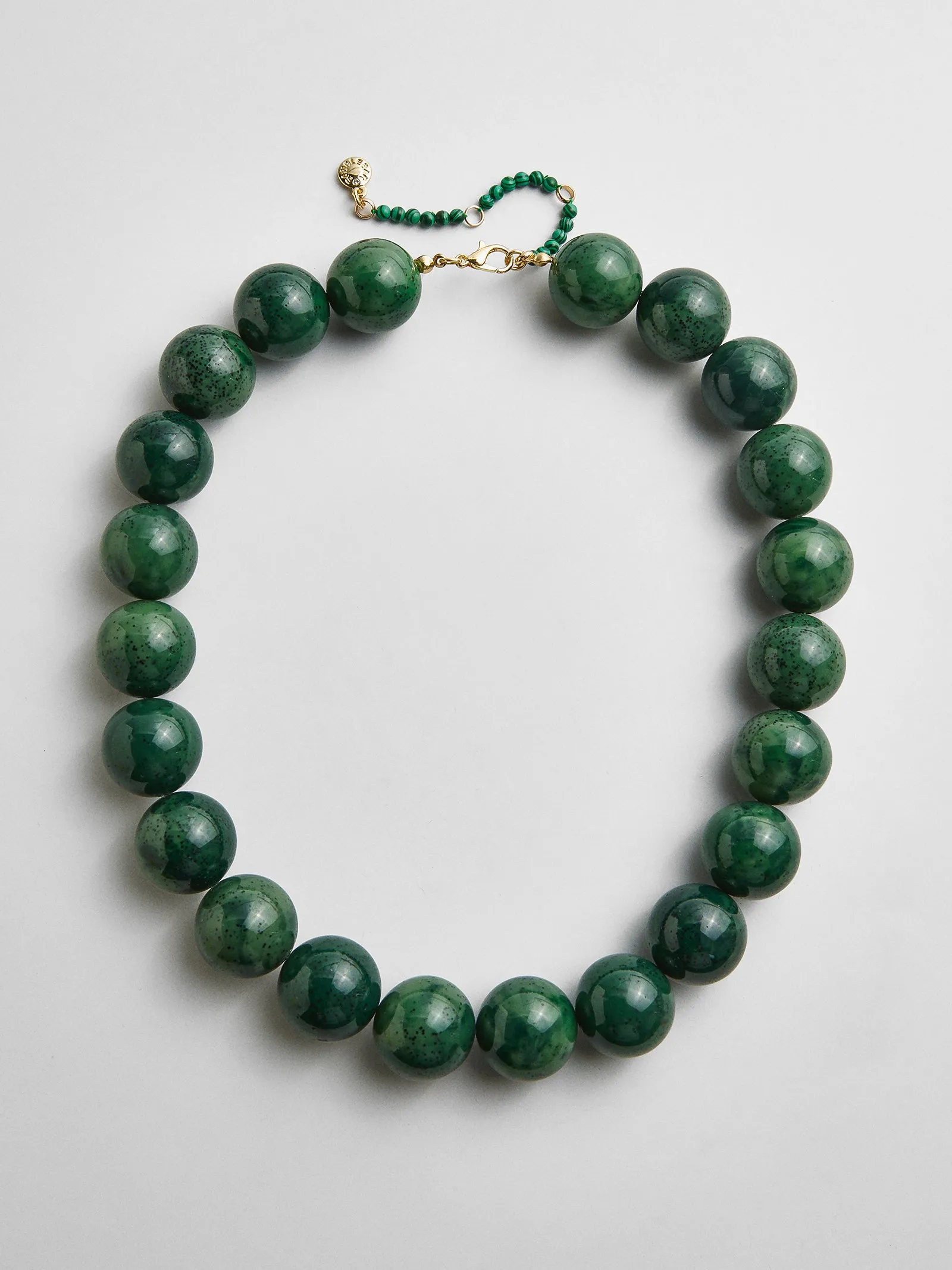 Jane Beaded Necklace - Smoky Malachite sold by BaubleBar