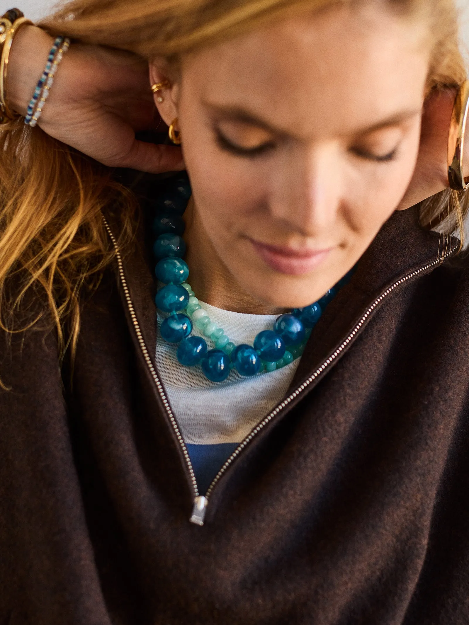 Joan Semi-Precious Necklace - Blue Chrysocolla sold by BaubleBar product image thumbnail 2