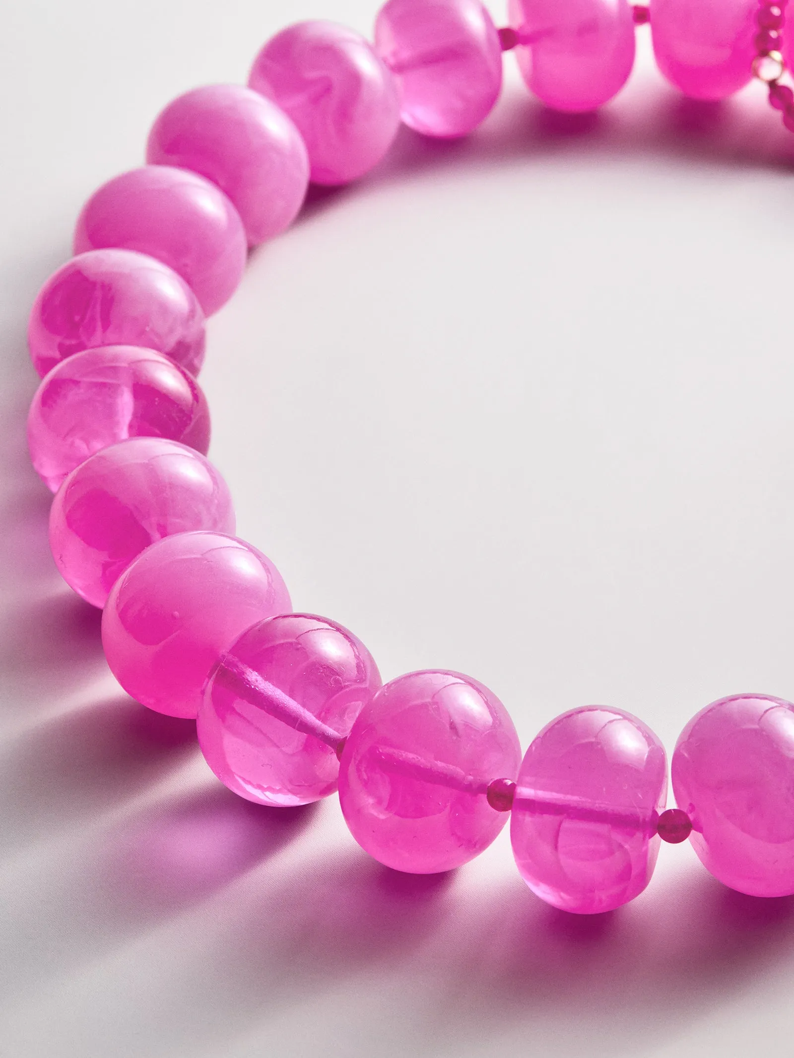 Joan Semi-Precious Necklace - Fuchsia Agate sold by BaubleBar product image thumbnail 3