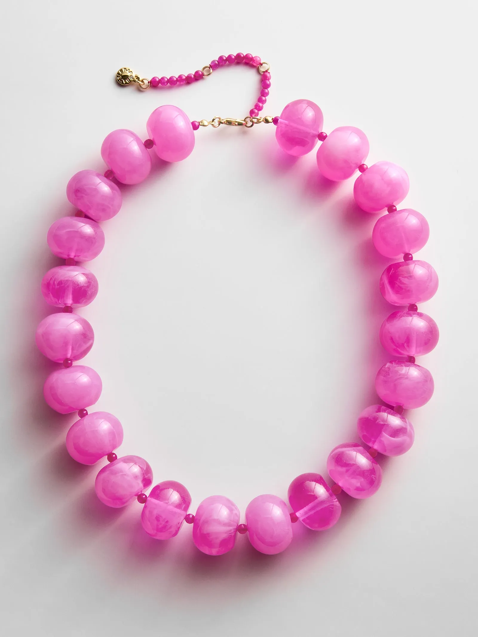 Joan Semi-Precious Necklace - Fuchsia Agate sold by BaubleBar