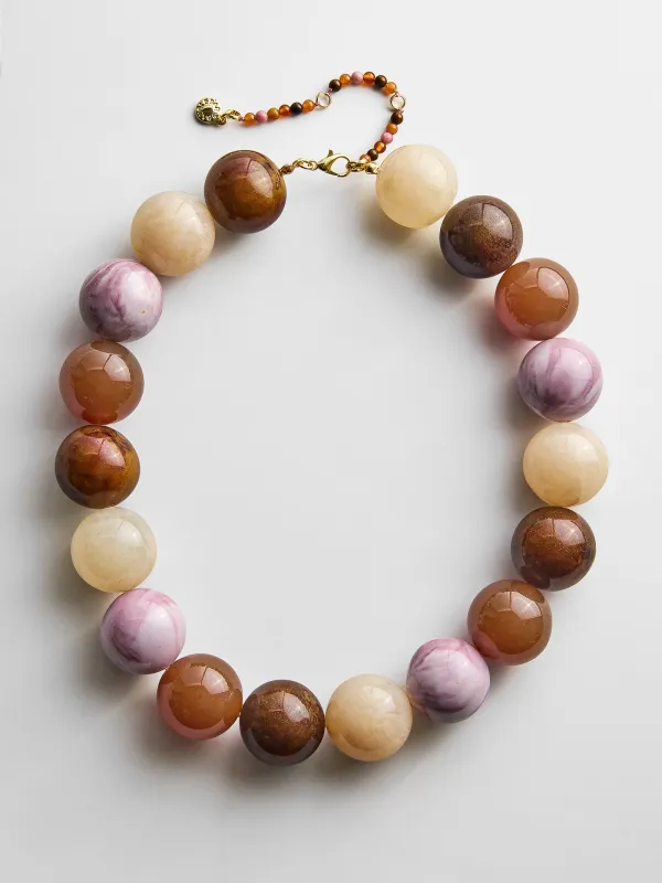 Jane Beaded Necklace - Brown Multi sold by BaubleBar