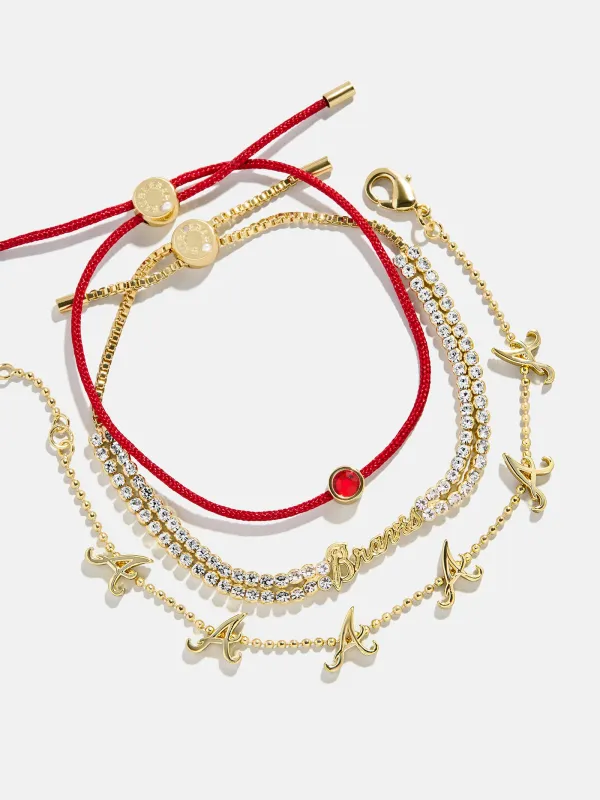 MLB Bracelet Set - Atlanta Braves sold by BaubleBar