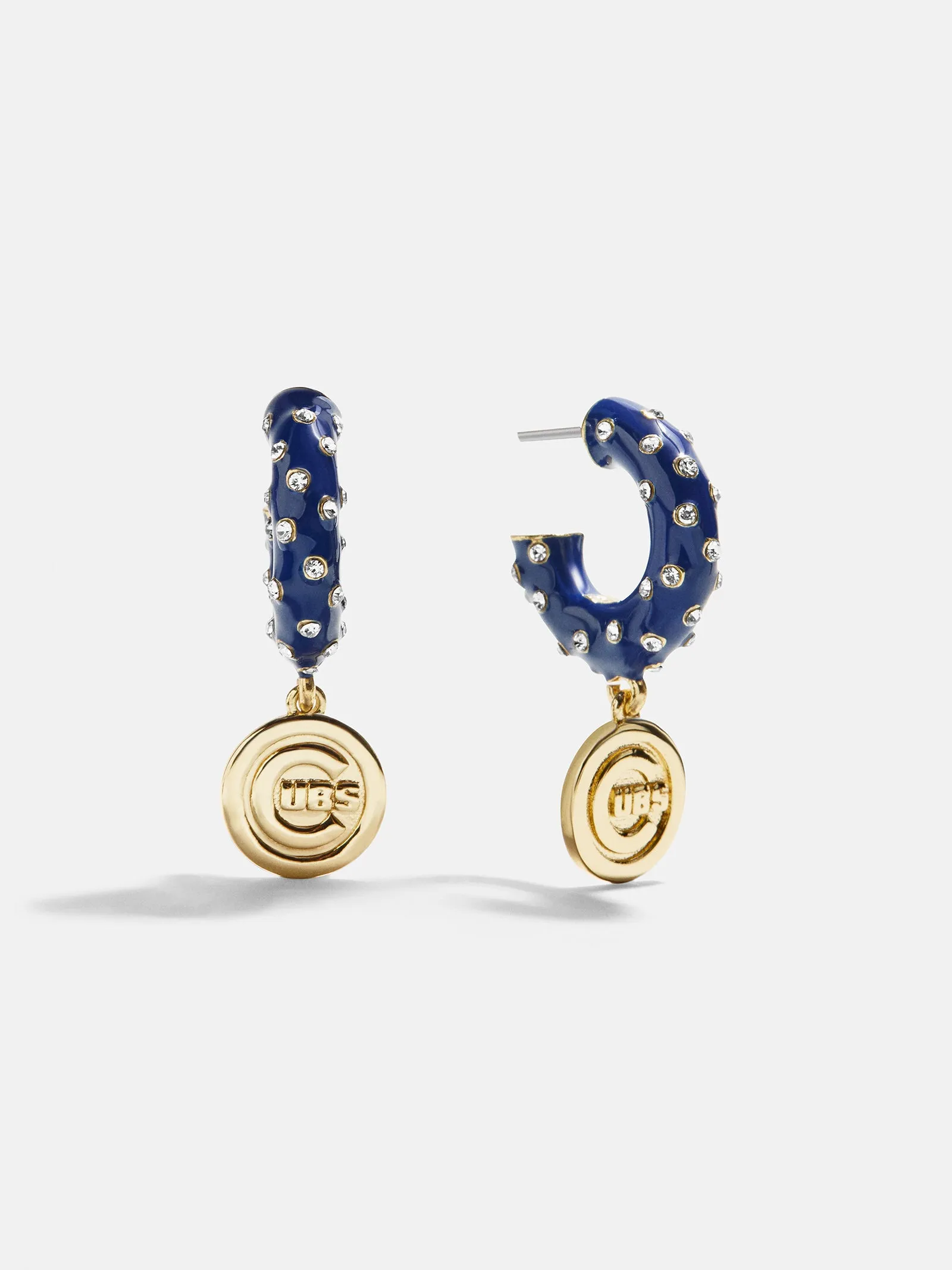 MLB Enamel Hoop Earrings - Chicago Cubs sold by BaubleBar