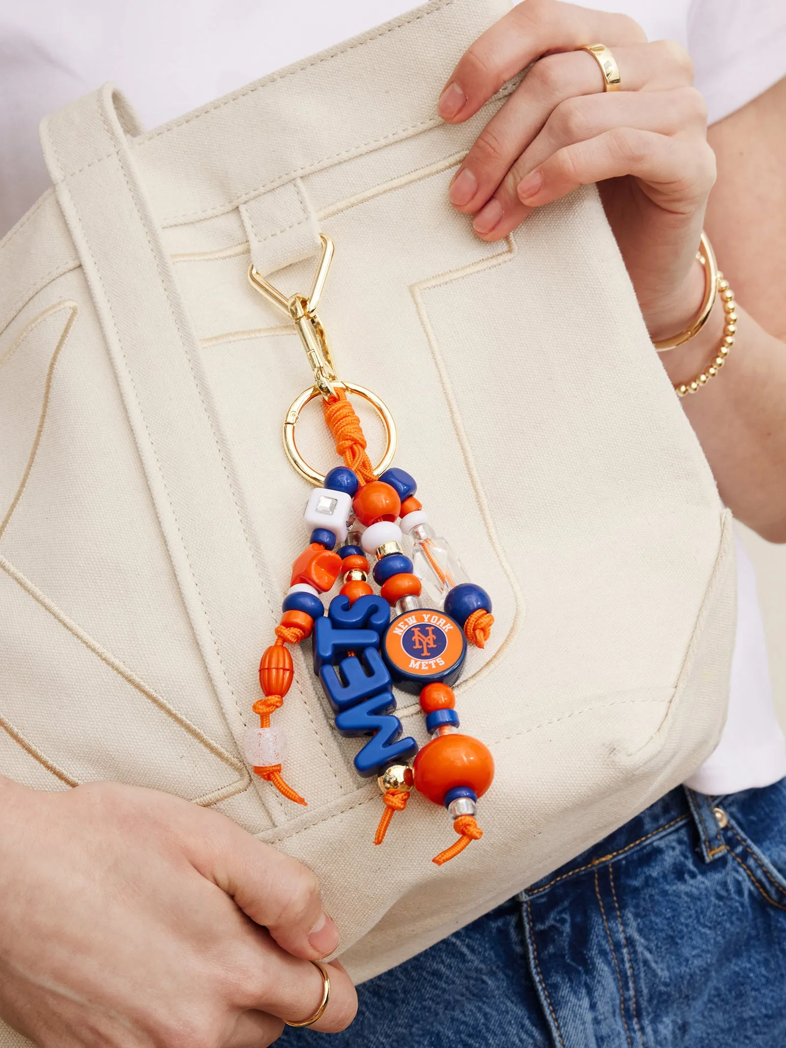 MLB Beaded Bag Charm - New York Mets sold by BaubleBar product image thumbnail 2