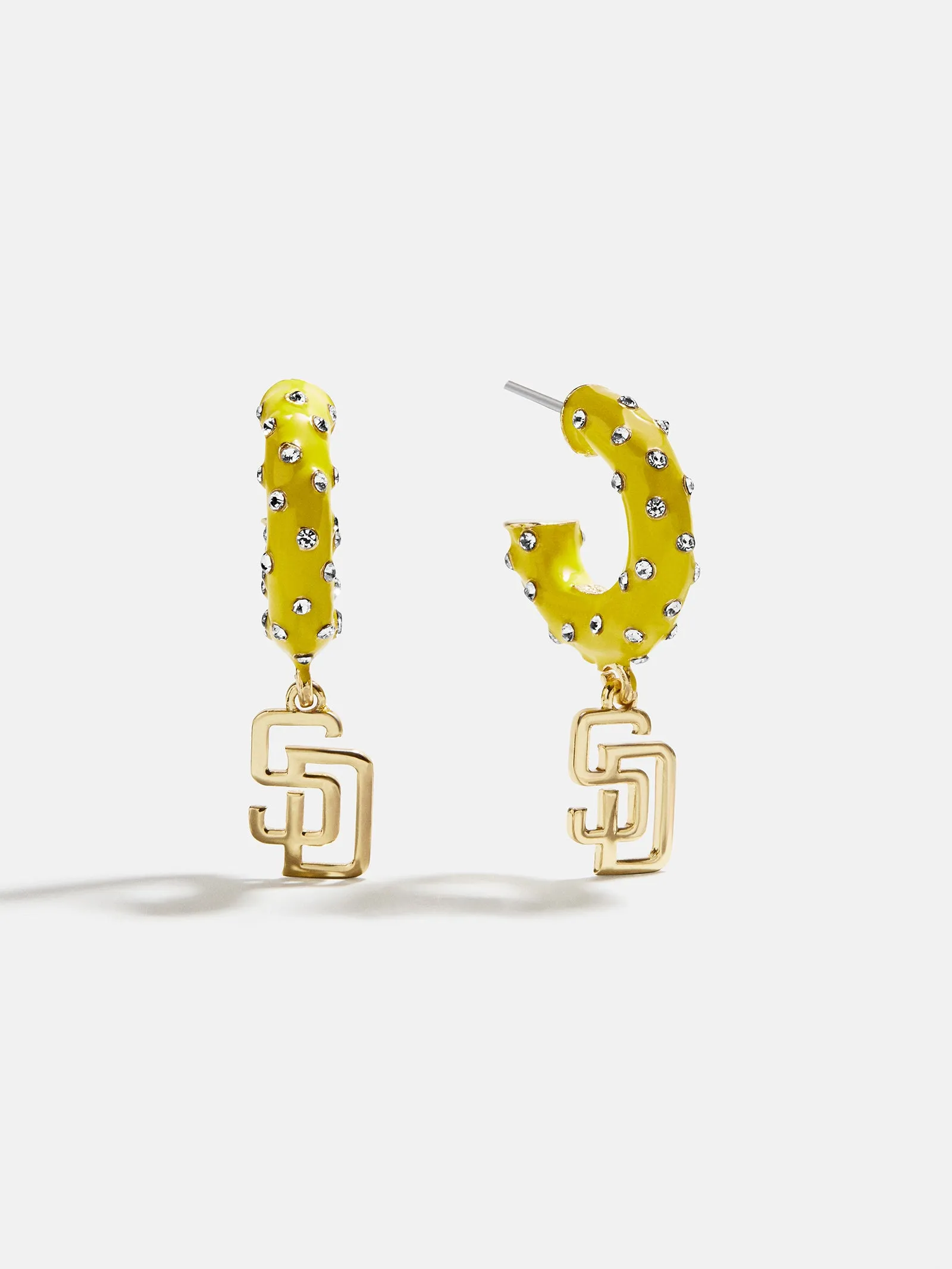 MLB Enamel Hoop Earrings - San Diego Padres sold by BaubleBar