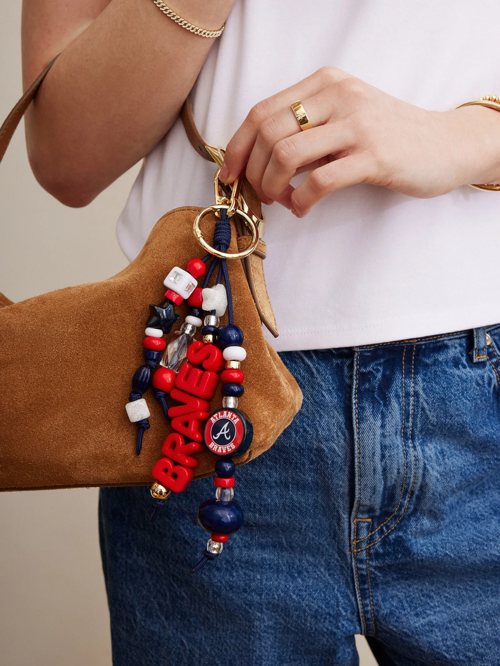 MLB Beaded Bag Charm - Atlanta Braves sold by BaubleBar product image thumbnail 2